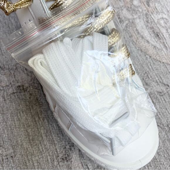 Vintage Havana Jess Sneakers Gold White Star Shoes Size 8 NEW Retail $125 - Picture 7 of 16